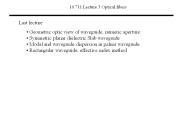 16.711 Lecture 3 Optical fibers