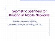 Geometric Spanners for Routing in Mobile Networks
