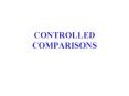 CONTROLLED COMPARISONS PowerPoint PPT Presentation