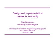 Design and Implementation Issues for Atomicity