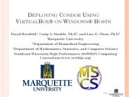 Deploying Condor Using VirtualBox