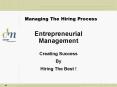 Managing The Hiring Process PowerPoint PPT Presentation