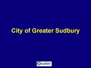 City of Greater Sudbury