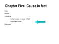 Chapter Five: Cause in fact PowerPoint PPT Presentation