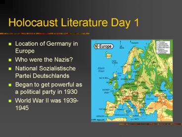 Holocaust Literature Day 1