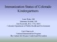 Immunization Status of Colorado Kindergartners PowerPoint PPT Presentation