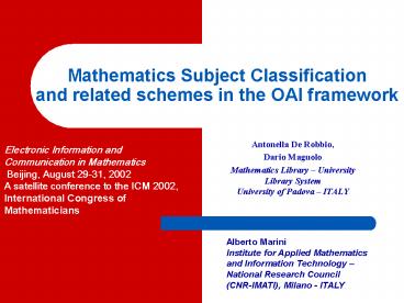 Antonella De Robbio,