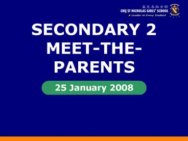 SECONDARY 2 MEETTHEPARENTS