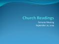 Church Readings PowerPoint PPT Presentation