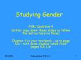 Studying Gender PowerPoint PPT Presentation