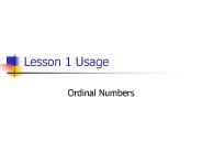 Lesson 1 Usage