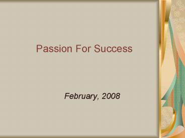 Passion For Success