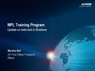MPL Training Program