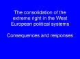 The consolidation of the extreme right in the West European political systems Consequences and respo PowerPoint PPT Presentation