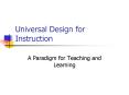 Universal Design for Instruction PowerPoint PPT Presentation