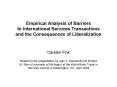 Empirical Analysis of Barriers to International Services Transactions and the Consequences of Libera PowerPoint PPT Presentation