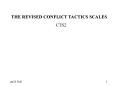 THE REVISED CONFLICT TACTICS SCALES PowerPoint PPT Presentation