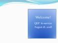 QEP Inservice PowerPoint PPT Presentation