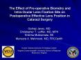 The Effect of Preoperative Biometry and IntraOcular Lens Fixation Site on Postoperative Effective Le PowerPoint PPT Presentation