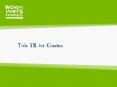 Title IX for Coaches PowerPoint PPT Presentation