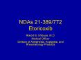 NDAs 21389772 Etoricoxib PowerPoint PPT Presentation