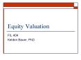 Equity Valuation PowerPoint PPT Presentation