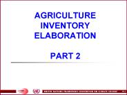 AGRICULTURE INVENTORY ELABORATION PART 2