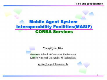 Mobile Agent System