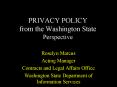PRIVACY POLICY from the Washington State Perspective PowerPoint PPT Presentation