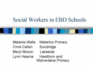 Social Workers in EBD Schools