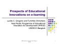 Prospects of Educational Innovations on elearning PowerPoint PPT Presentation
