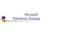Microsoft Marketing Strategy PowerPoint PPT Presentation