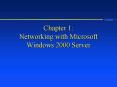 Chapter 1: Networking with Microsoft Windows 2000 Server PowerPoint PPT Presentation