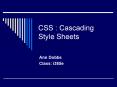 CSS : Cascading Style Sheets PowerPoint PPT Presentation