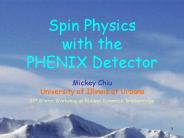 Spin Physics with the PHENIX Detector