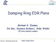 Damping Ring EDR Plans PowerPoint PPT Presentation