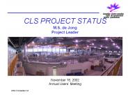 CLS PROJECT STATUS