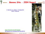 Genova Site 2004 Report