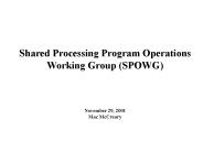 Shared Processing Program Operations