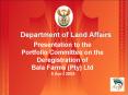 Presentation to the Portfolio Committee on the Deregistration of Bala Farms (Pty) Ltd 5 April 2005 PowerPoint PPT Presentation