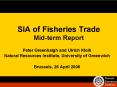 SIA of Fisheries Trade Midterm Report PowerPoint PPT Presentation