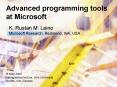 Advanced programming tools at Microsoft PowerPoint PPT Presentation