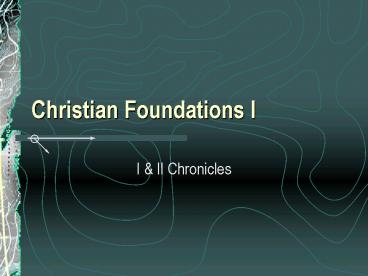 Christian Foundations I