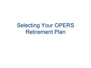 Selecting Your OPERS Retirement Plan