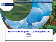 Small Scale Projects 