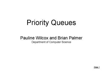 Priority Queues presentation | free to view