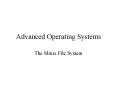 Advanced Operating Systems PowerPoint PPT Presentation
