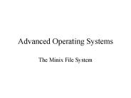 Advanced Operating Systems