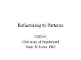 Refactoring to Patterns PowerPoint PPT Presentation