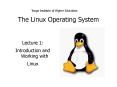The Linux Operating System PowerPoint PPT Presentation